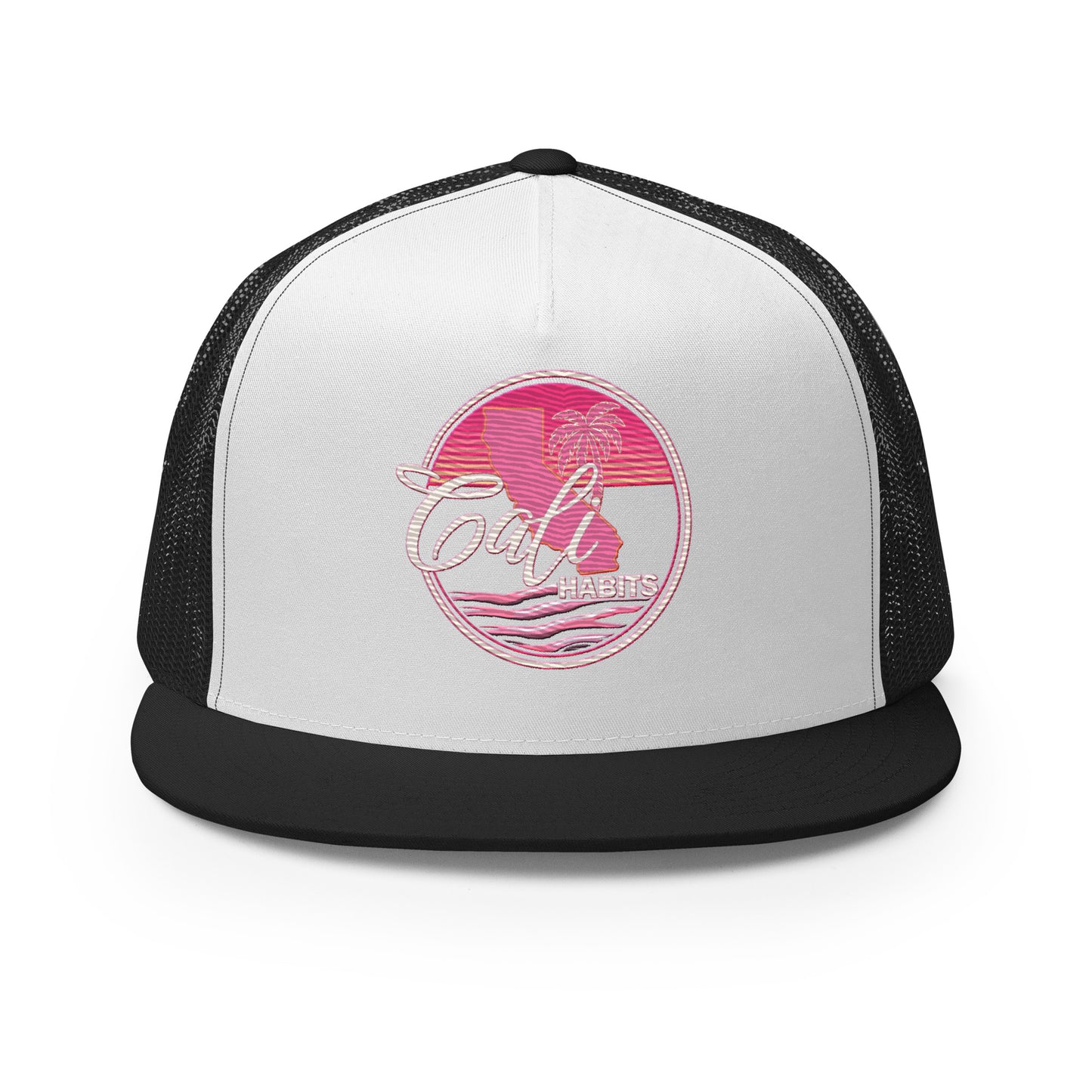 Cali Pink Embroidered Trucker Cap