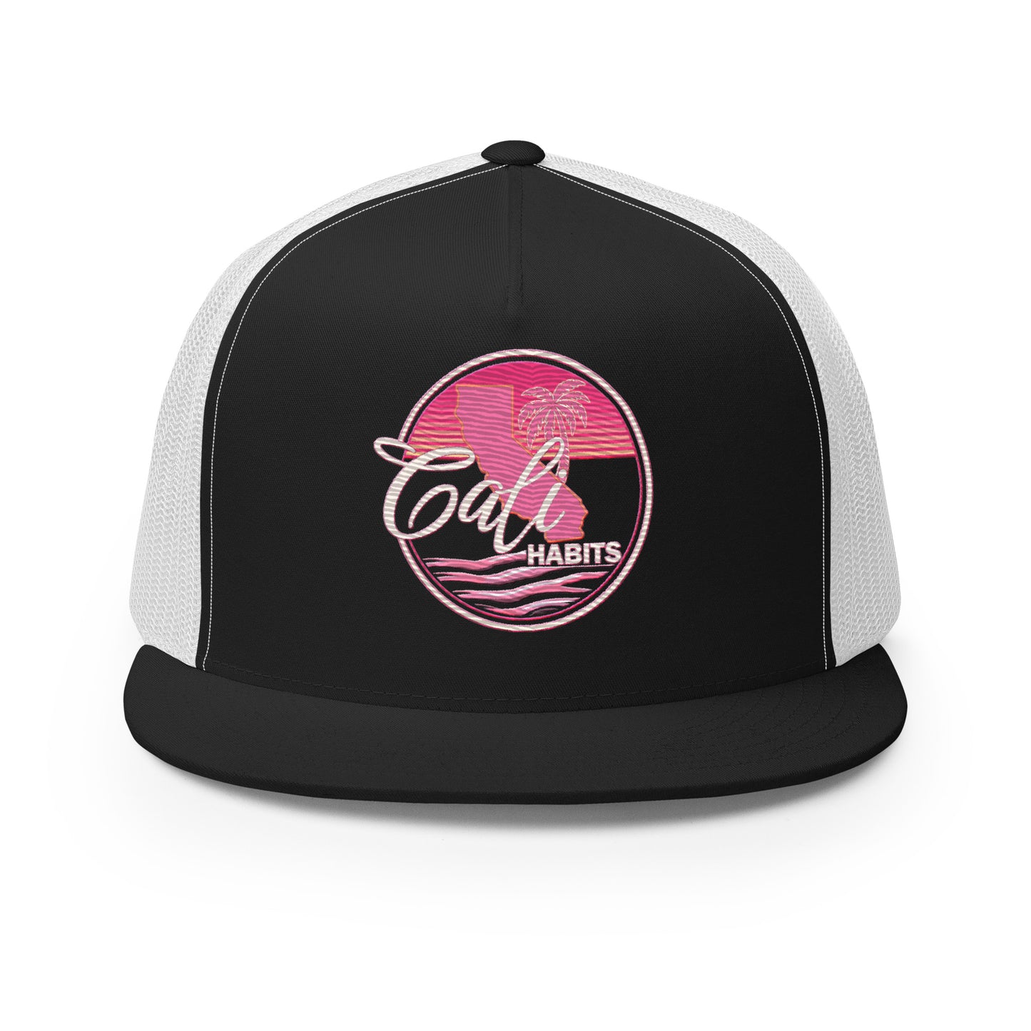 Cali Pink Embroidered Trucker Cap