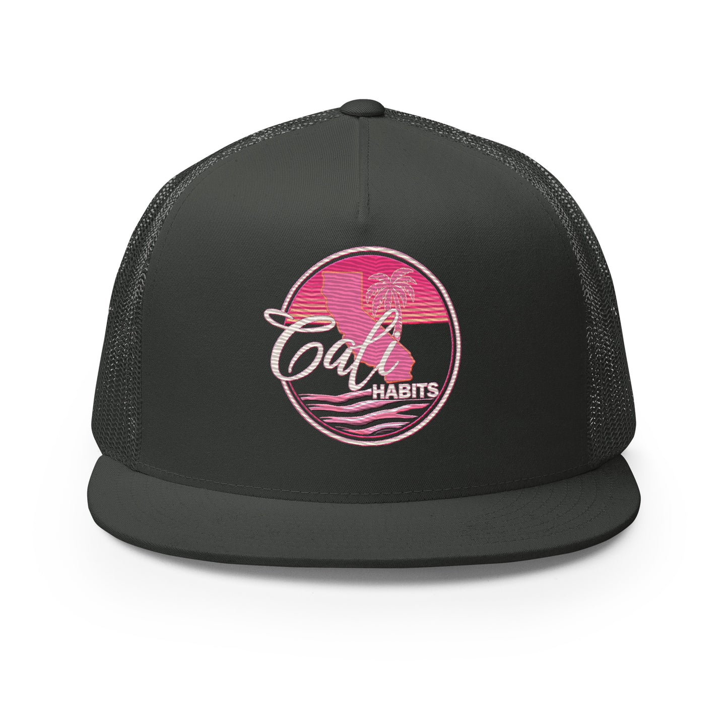 Cali Pink Embroidered Trucker Cap