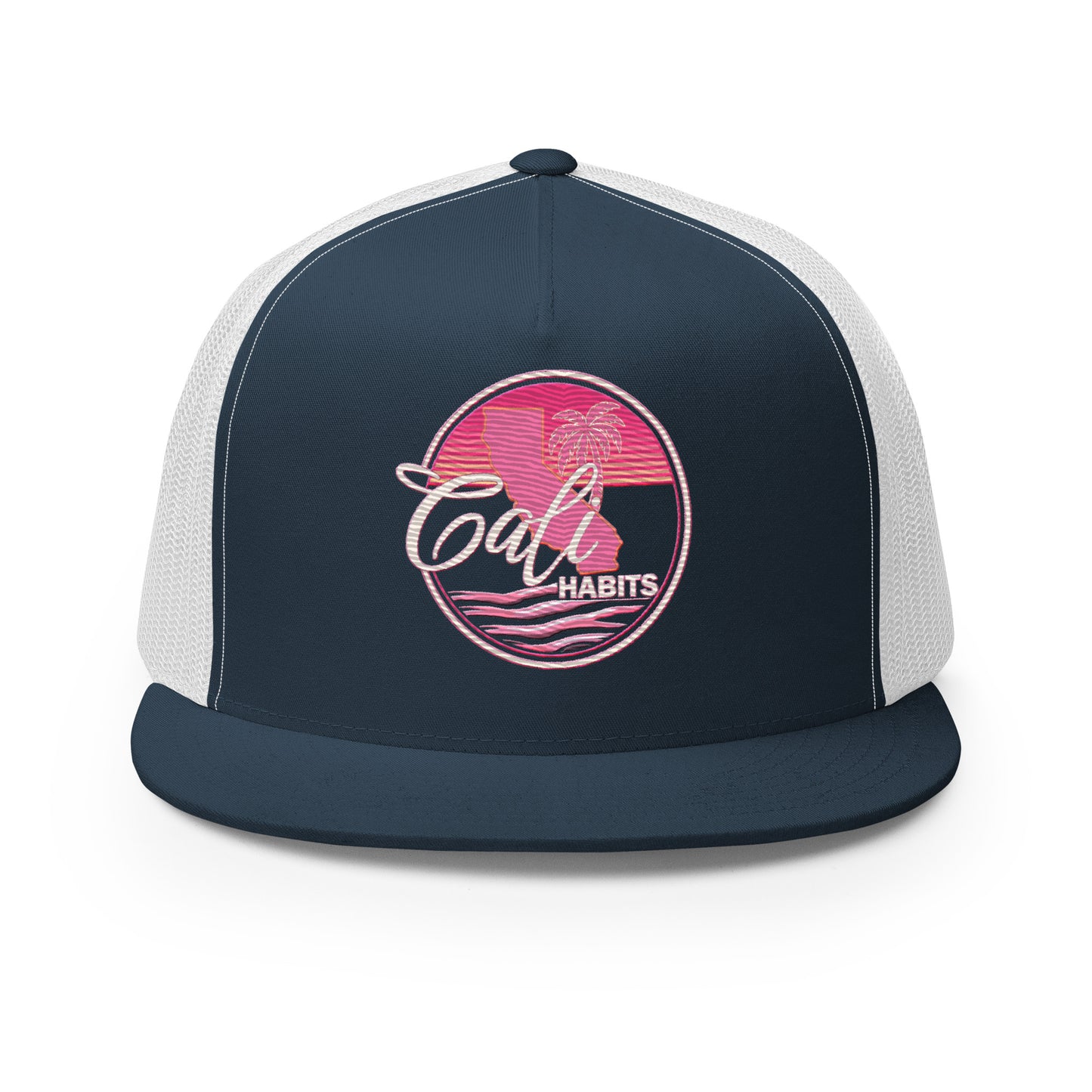 Cali Pink Embroidered Trucker Cap